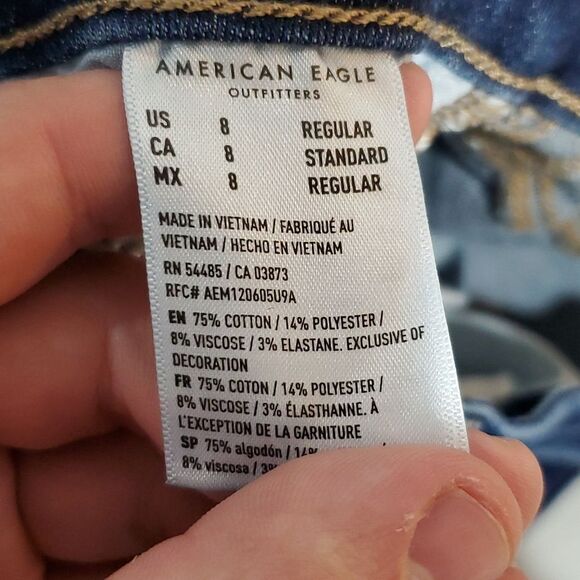 𝅺american eagle next level stretch 30x29 size 8 curvy jeggings - Picture 8 of 8